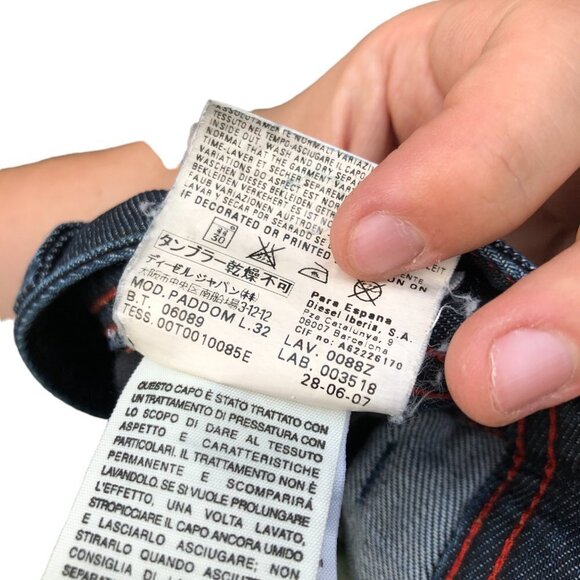 2006 Diesel Jeans Size 36 PADDOM Blue - Picture 8 of 9